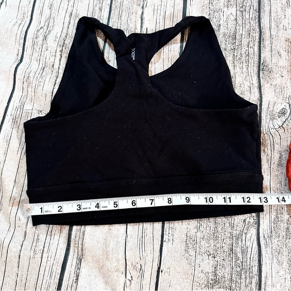 Lot of 2 Boody Bamboo Bras: Wireless Orange Bralette & Black Sports Bra, Medium - Picture 7 of 8